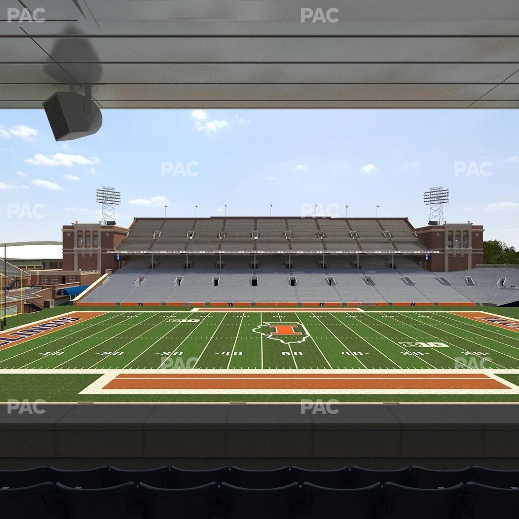 Memorial Stadium - IL - Section Colonnades Club 308 Seat View