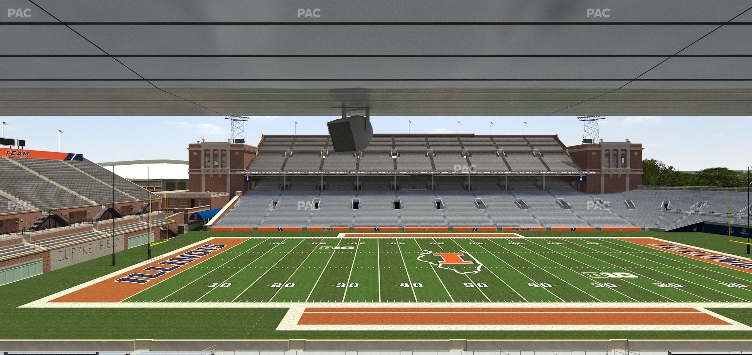 Memorial Stadium - IL - Section Colonnades Club 309 Seat View