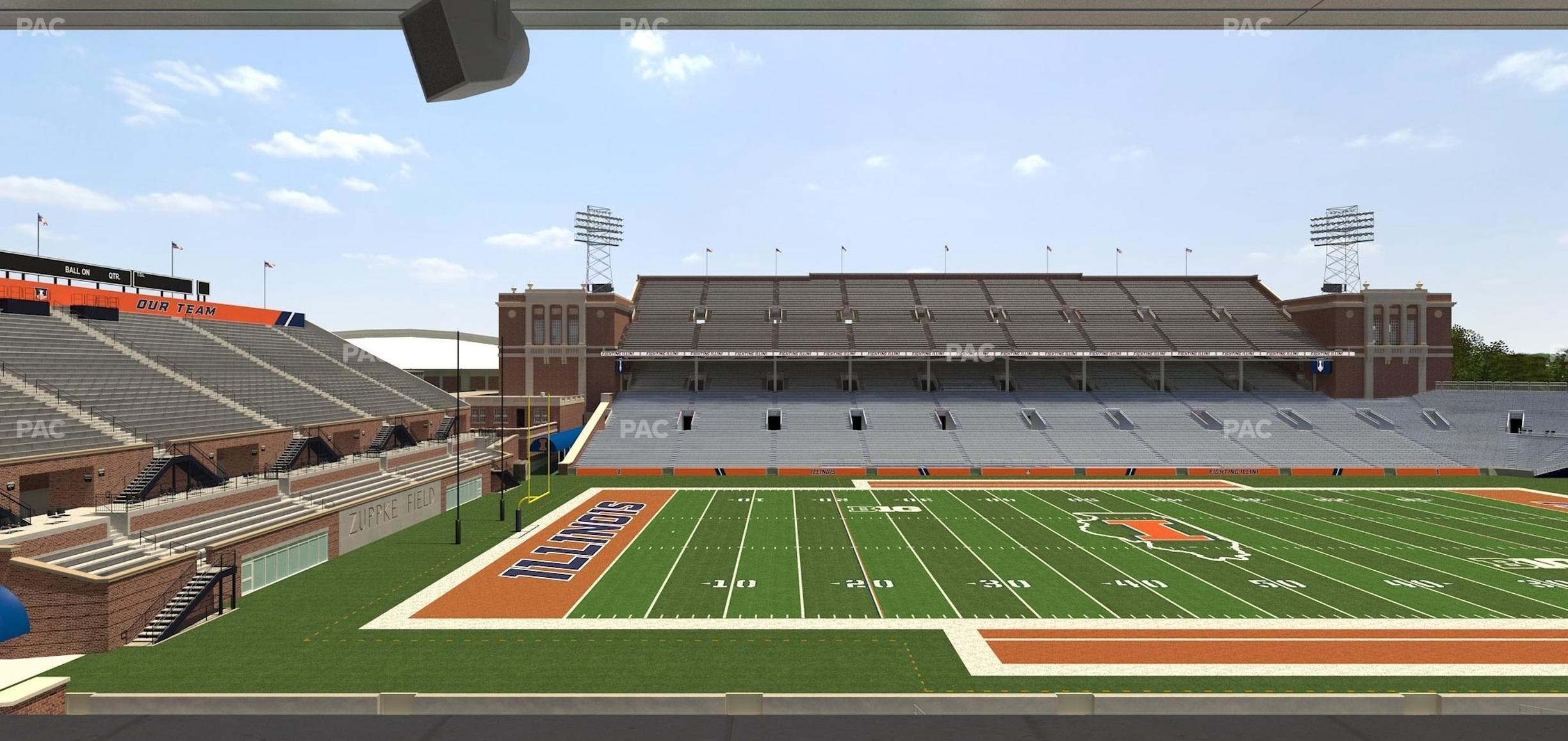 Memorial Stadium - IL - Section Colonnades Club 311 Seat View