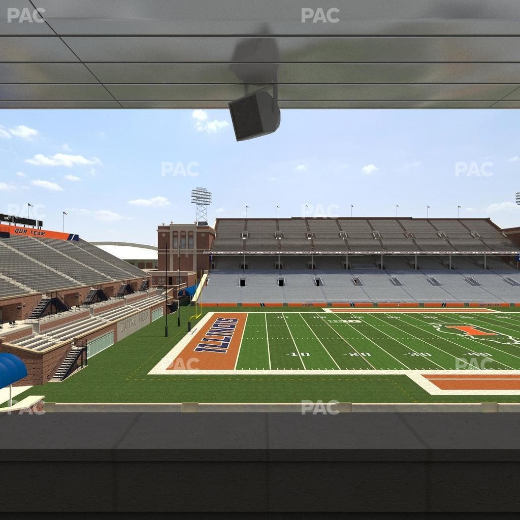 Memorial Stadium - IL - Section Colonnades Club 312 Seat View
