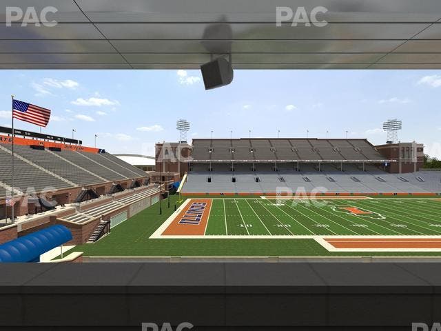 Memorial Stadium - IL - Section Colonnades Club 312 Seat View