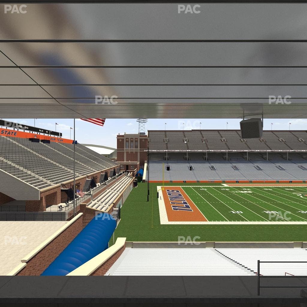 Memorial Stadium - IL - Section Colonnades Club 314 Seat View