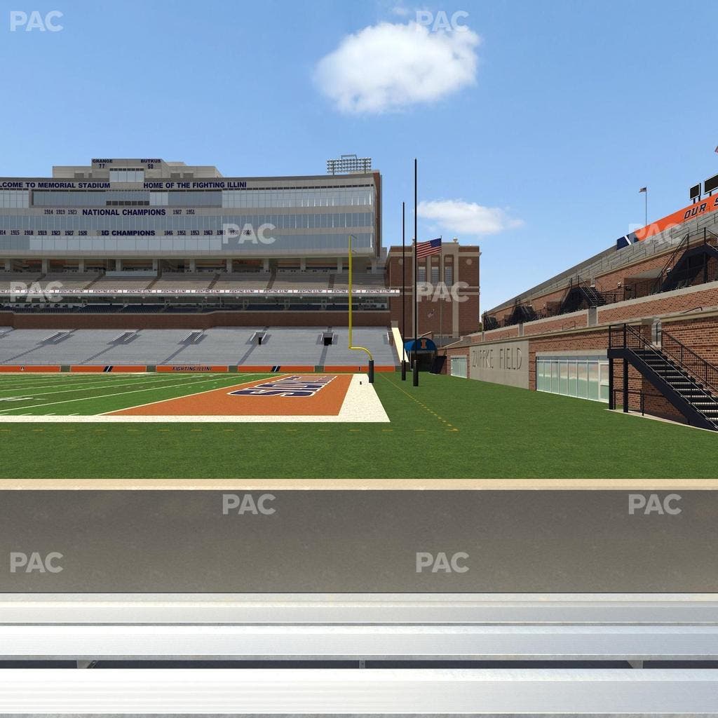 Memorial Stadium - IL - Section Front 101 Seat View