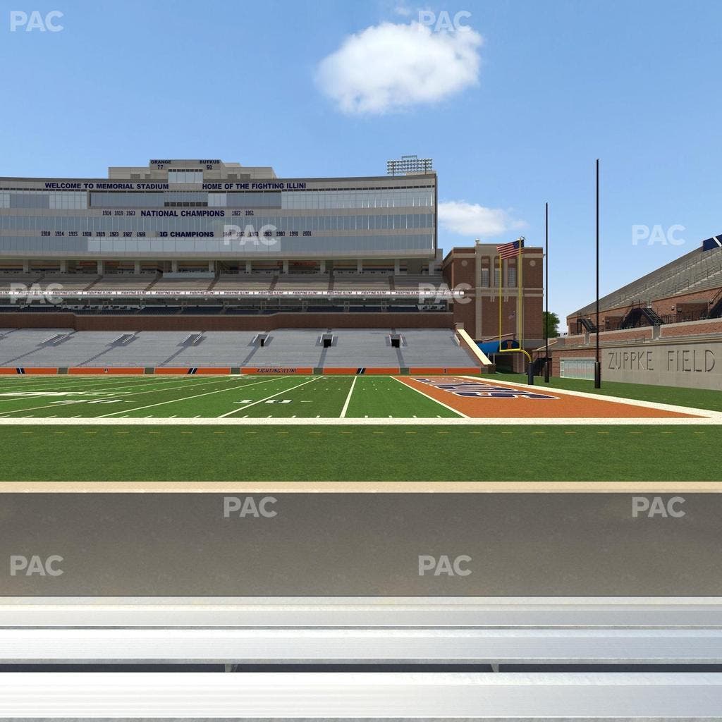 Memorial Stadium - IL - Section Front 102 Seat View