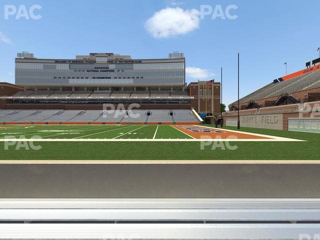 Memorial Stadium - IL - Section Front 102 Seat View