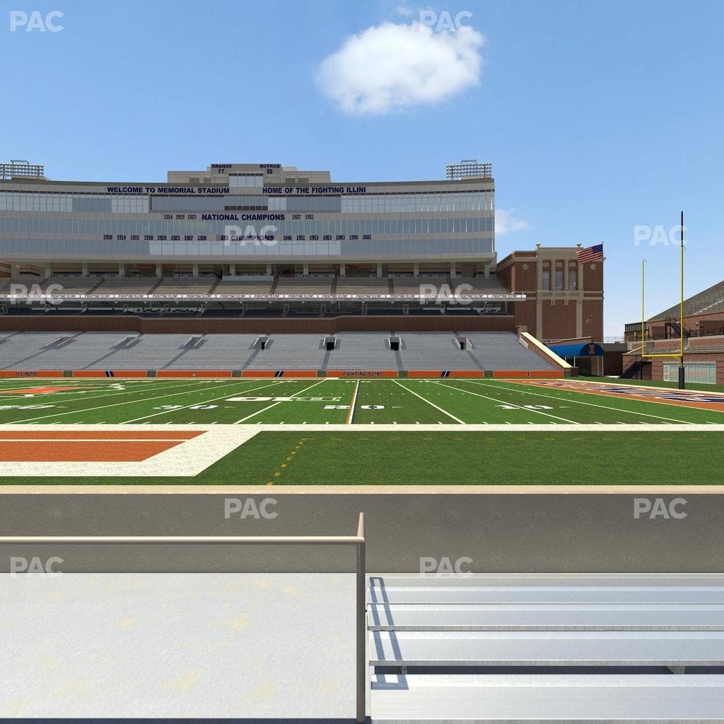 Memorial Stadium - IL - Section Front 103 Seat View