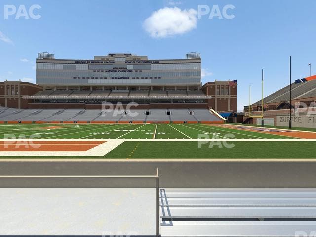 Memorial Stadium - IL - Section Front 103 Seat View