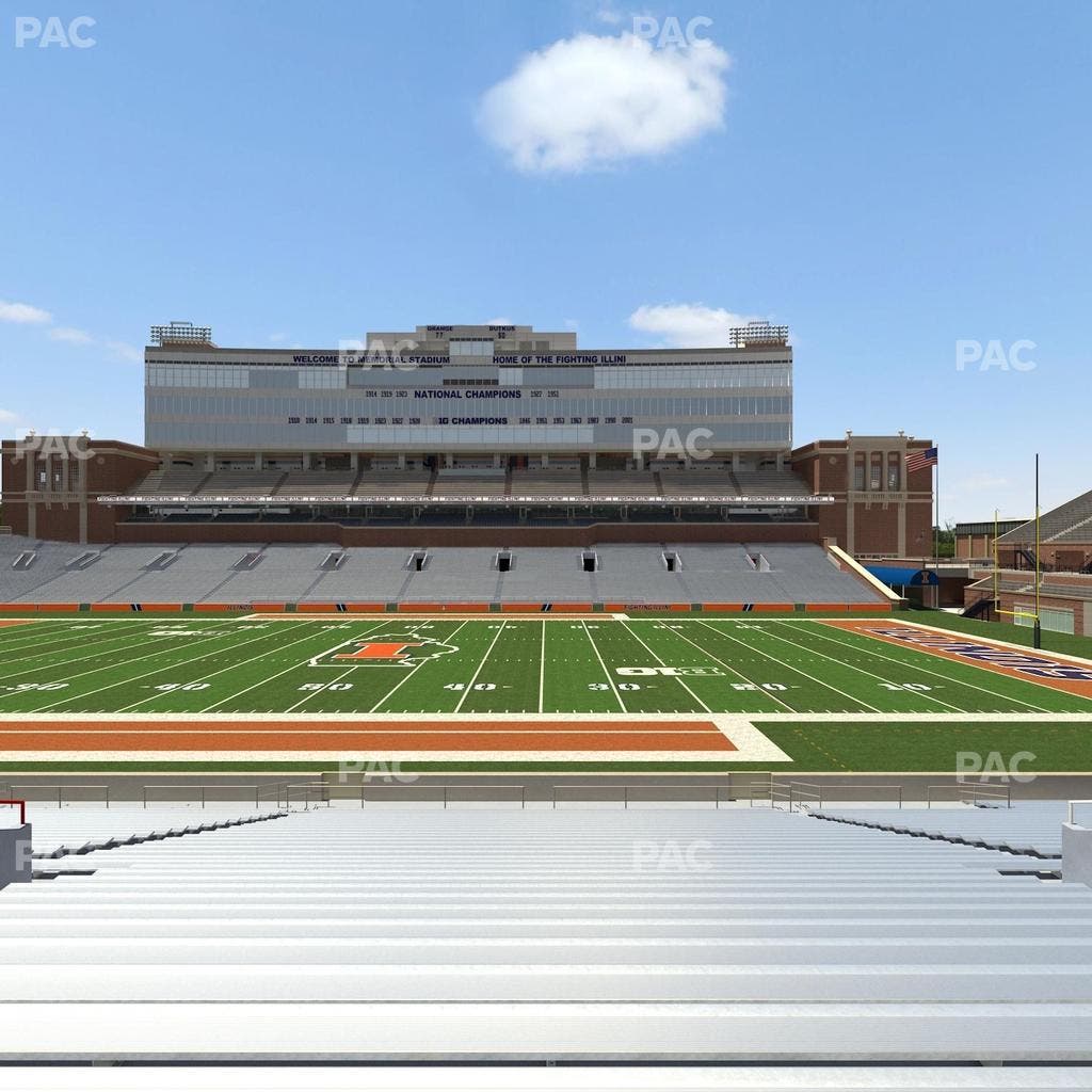 Memorial Stadium - IL - Section Front 104 Seat View