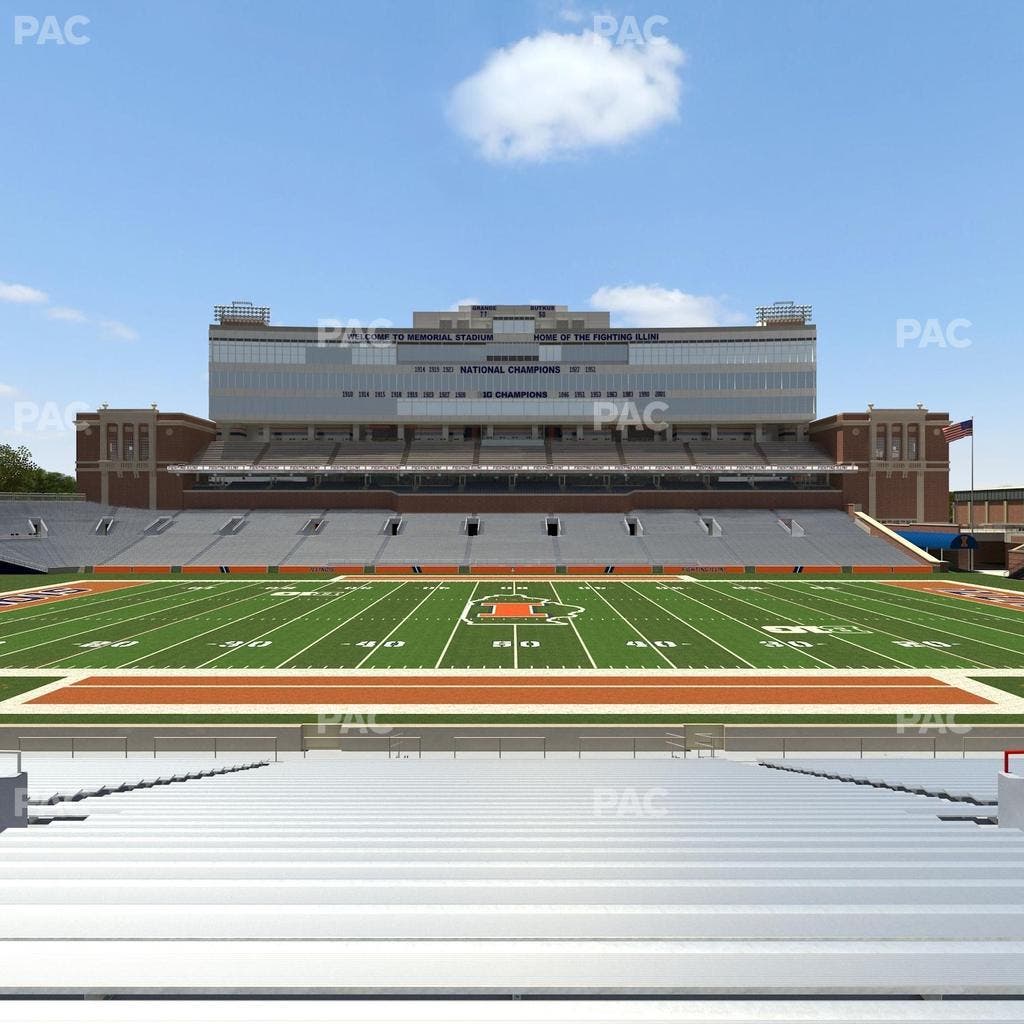 Memorial Stadium - IL - Section Front 105 Seat View