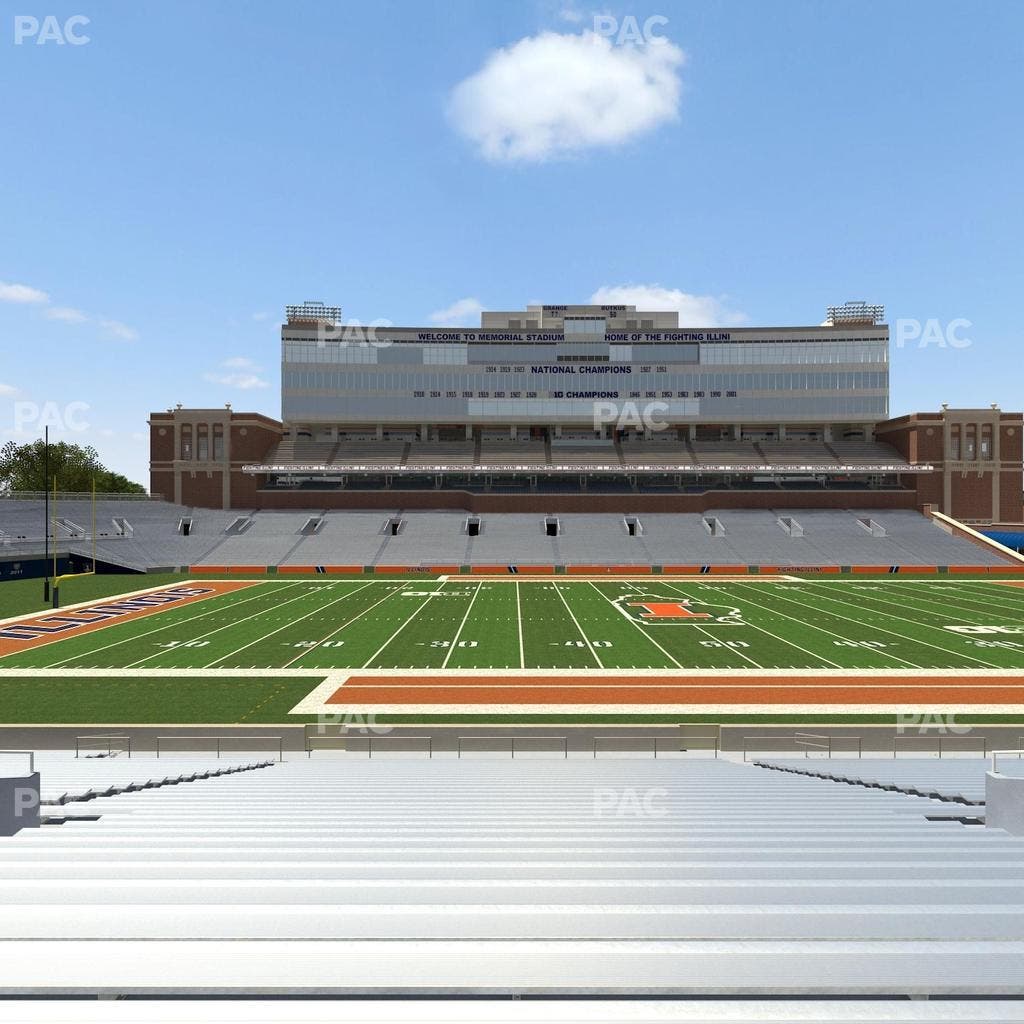Memorial Stadium - IL - Section Front 106 Seat View