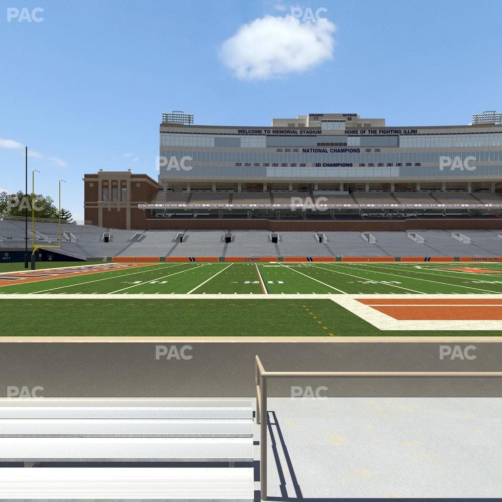 Memorial Stadium - IL - Section Front 107 Seat View