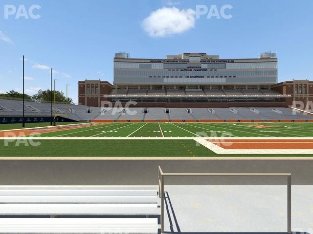 Memorial Stadium - IL - Section Front 107 Seat View