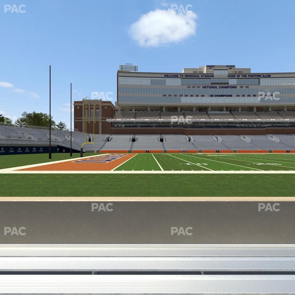 Memorial Stadium - IL - Section Front 108 Seat View