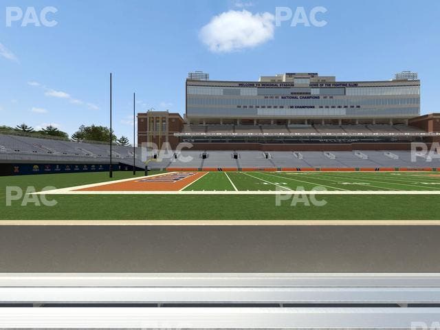 Memorial Stadium - IL - Section Front 108 Seat View