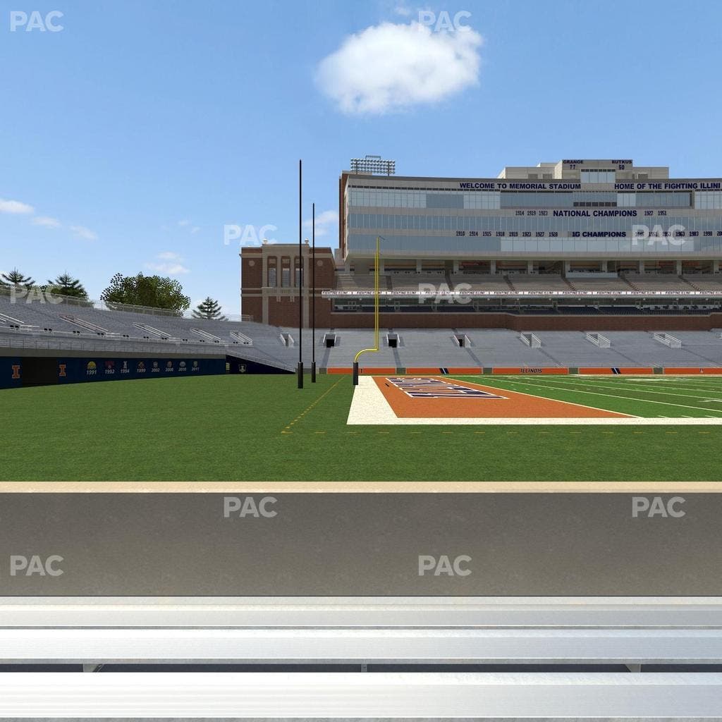 Memorial Stadium - IL - Section Front 109 Seat View