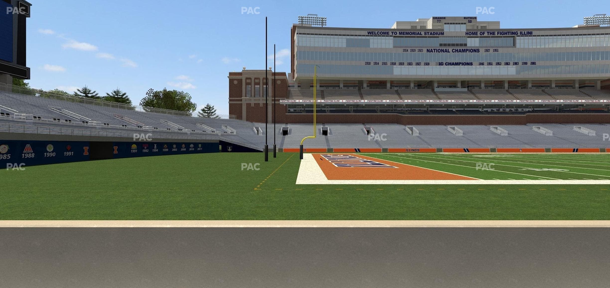 Memorial Stadium - IL - Section Front 109 Seat View