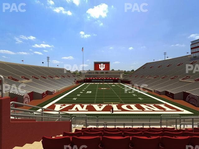 Memorial Stadium - Indiana - Section 17 Club Seat View