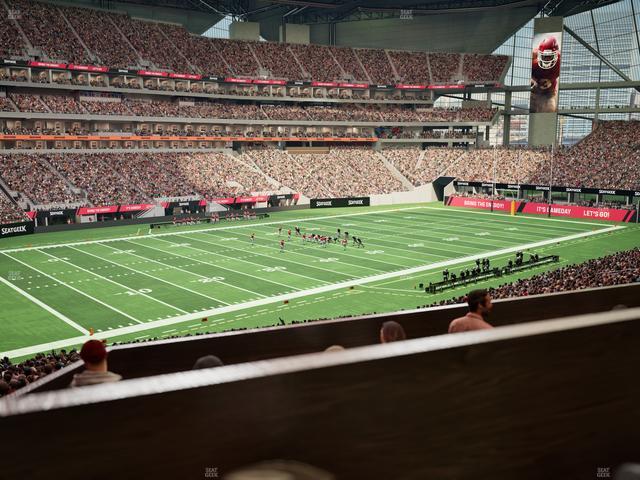 Mercedes-Benz Stadium - Section 114 L Seat View