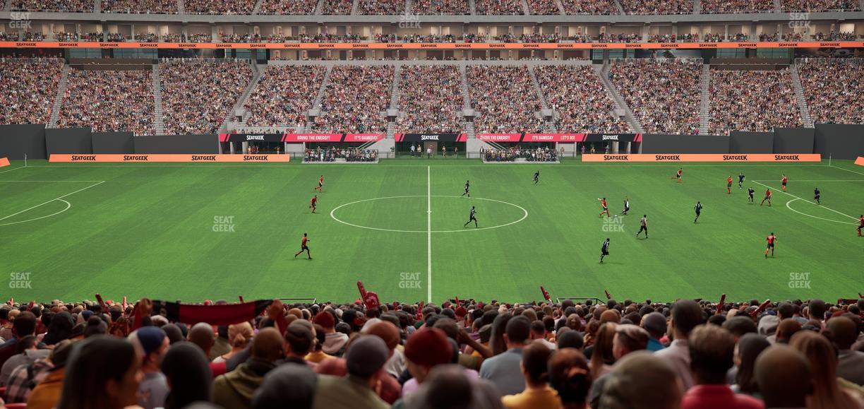 Mercedes-Benz Stadium - Section Club 128 Seat View