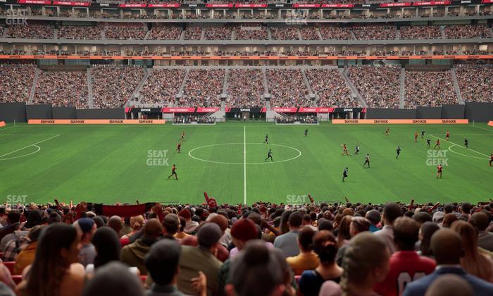 Mercedes-Benz Stadium - Section Club 128 Seat View