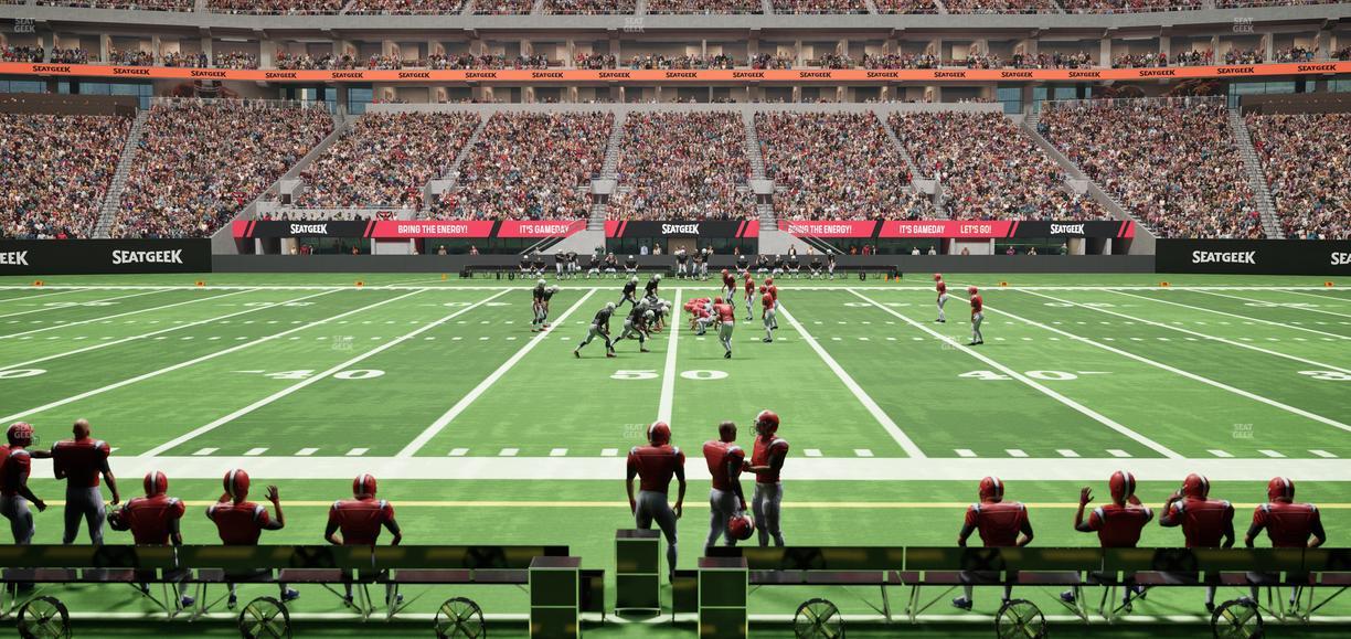 Mercedes-Benz Stadium - Section Club 128 Seat View