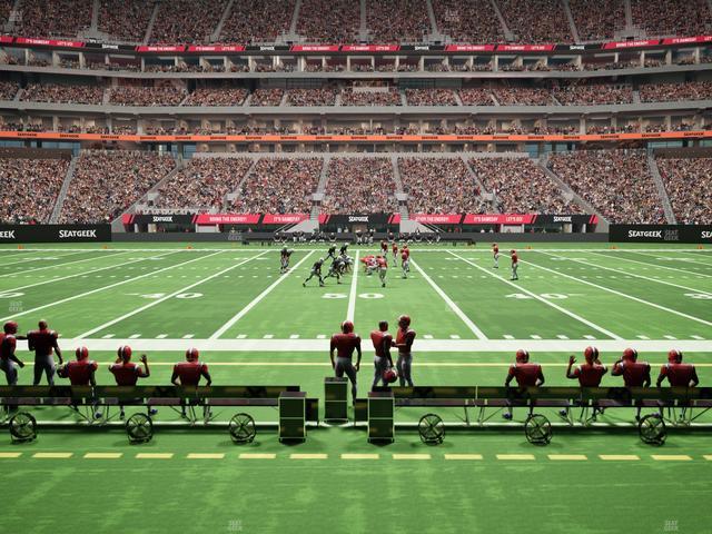 Mercedes-Benz Stadium - Section Club 128 Seat View