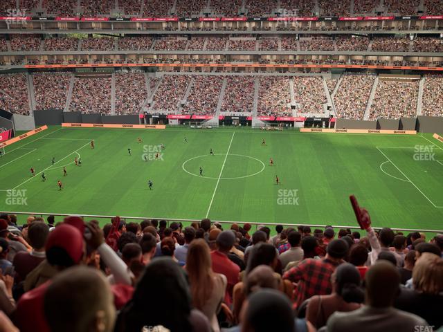 Mercedes-Benz Stadium - Section Club 210 Seat View