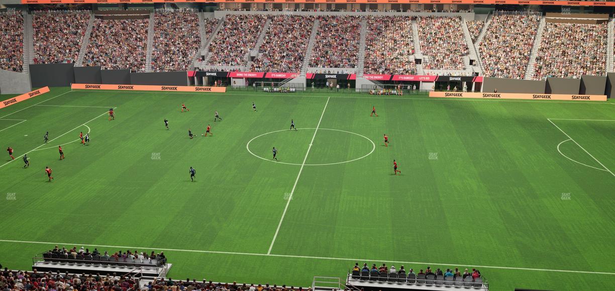 Mercedes-Benz Stadium - Section Club 210 Seat View