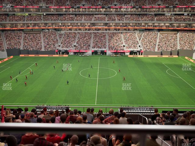 Mercedes-Benz Stadium - Section Club 211 Seat View