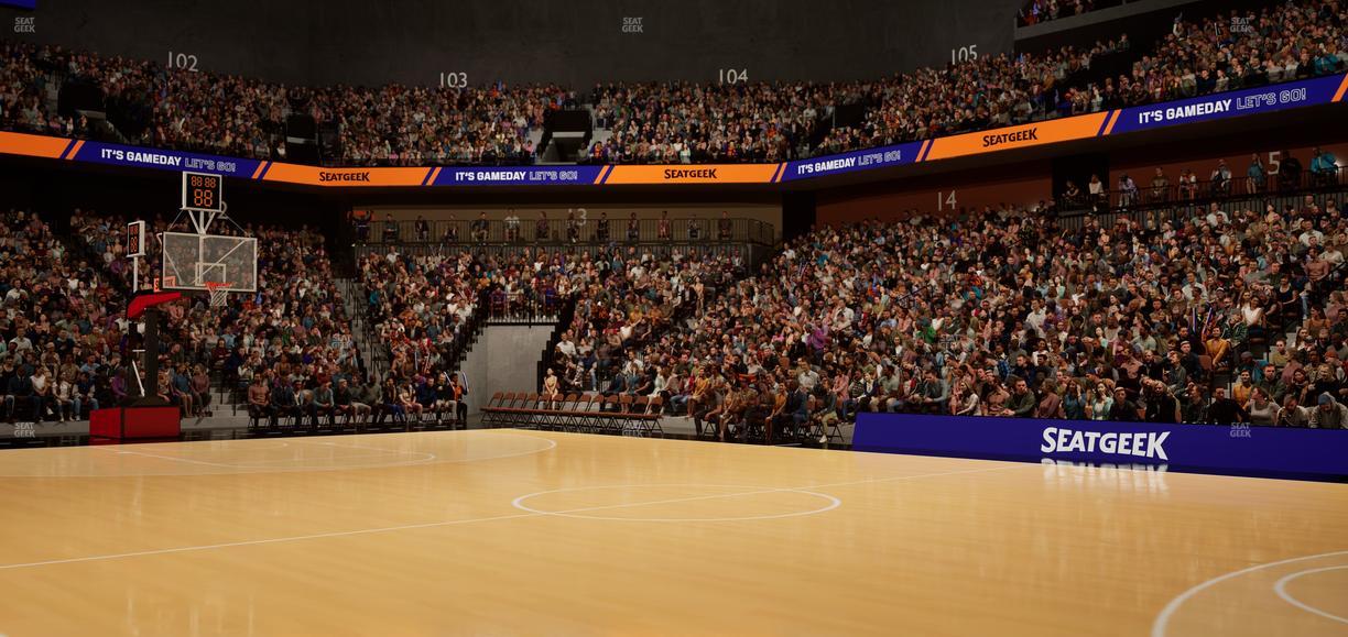 Mohegan Sun Arena - Section Courtside B Seat View