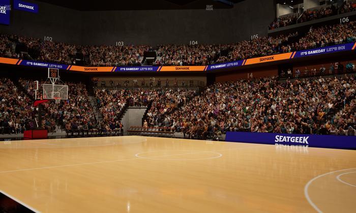 Mohegan Sun Arena - Section Courtside B Seat View