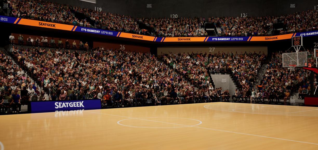 Mohegan Sun Arena - Section Courtside V Seat View