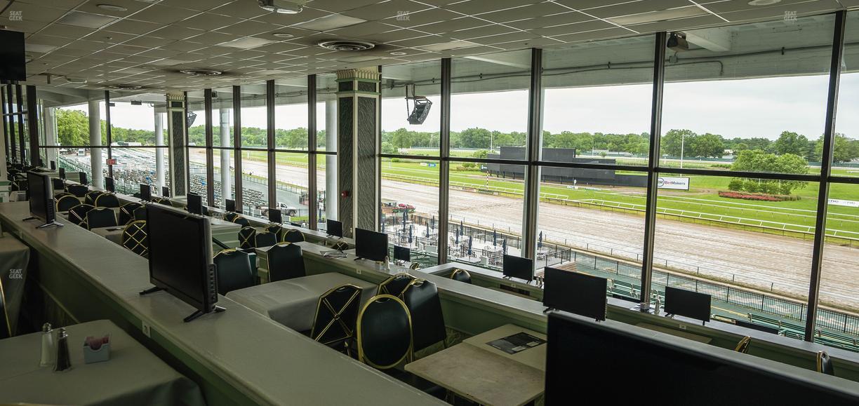Monmouth Park - Section Dining Club Table 72 Seat View