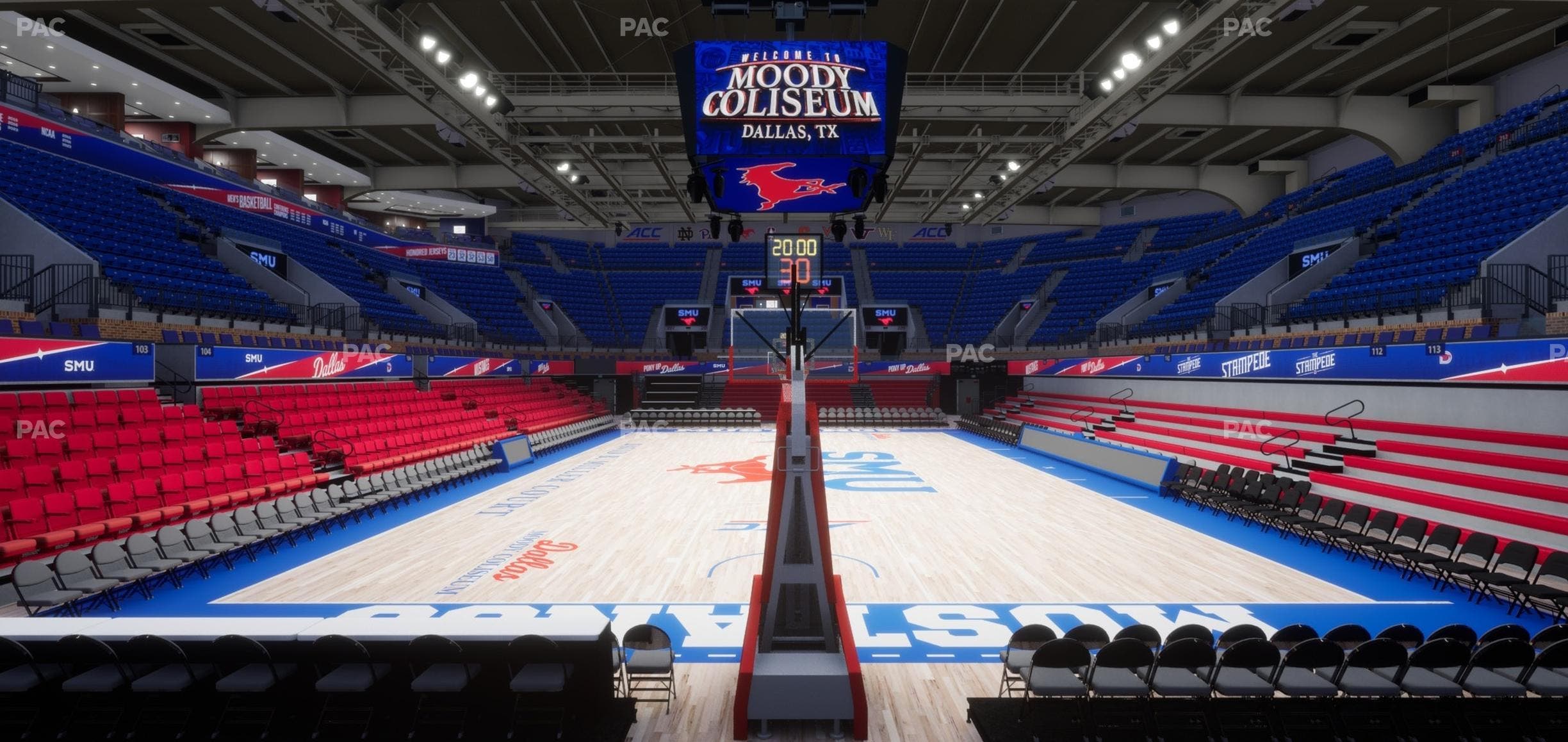 Moody Coliseum - Section 100 Seat View