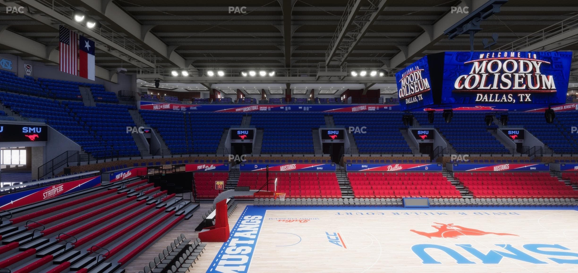 Moody Coliseum - Section 213 Seat View