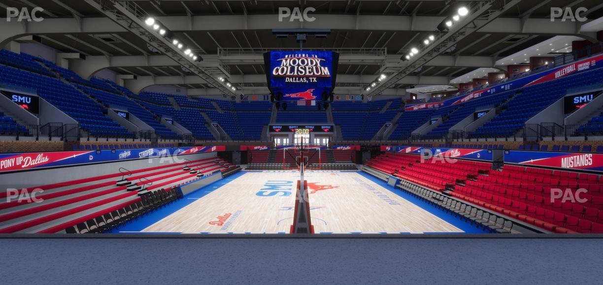 Moody Coliseum - Section Bar Seat View