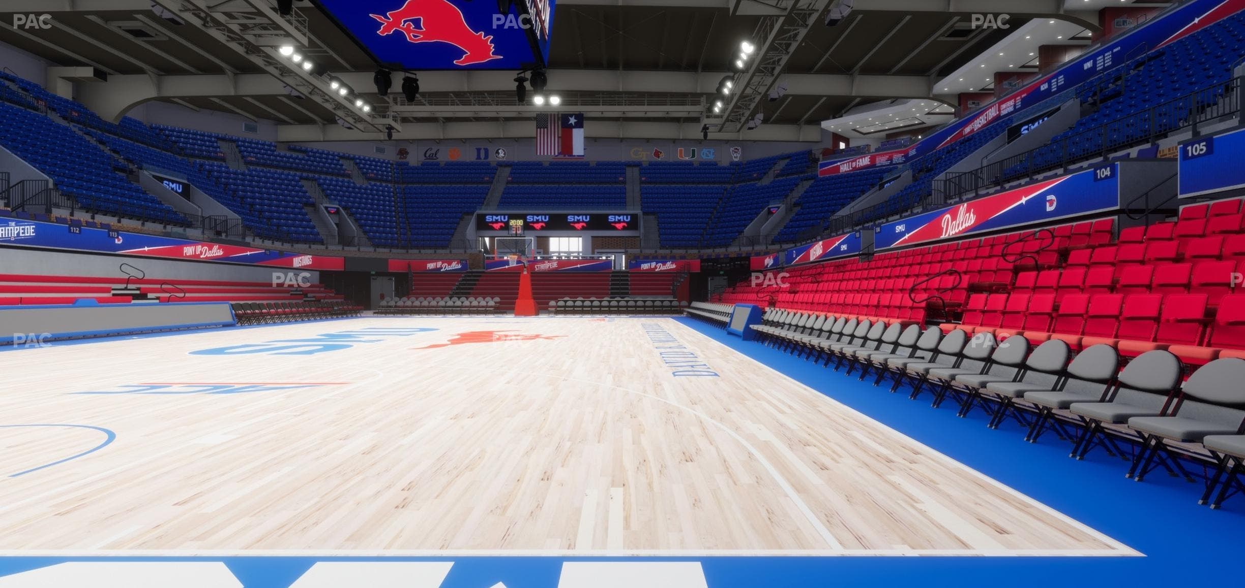 Moody Coliseum - Section East Floor Seat View