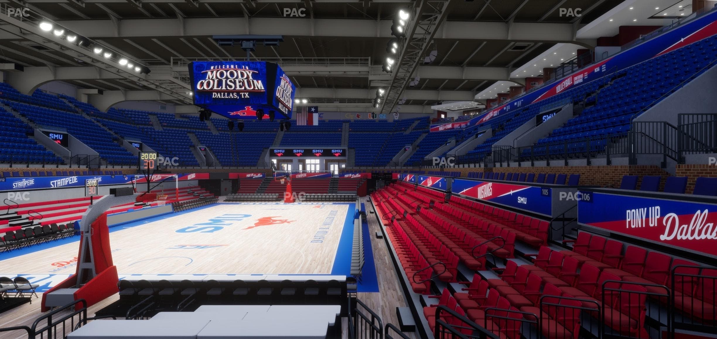 Moody Coliseum - Section Loge 20 Seat View