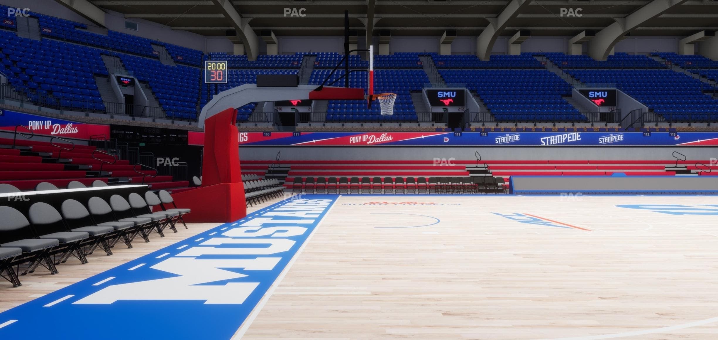 Moody Coliseum - Section North Floor Seat View