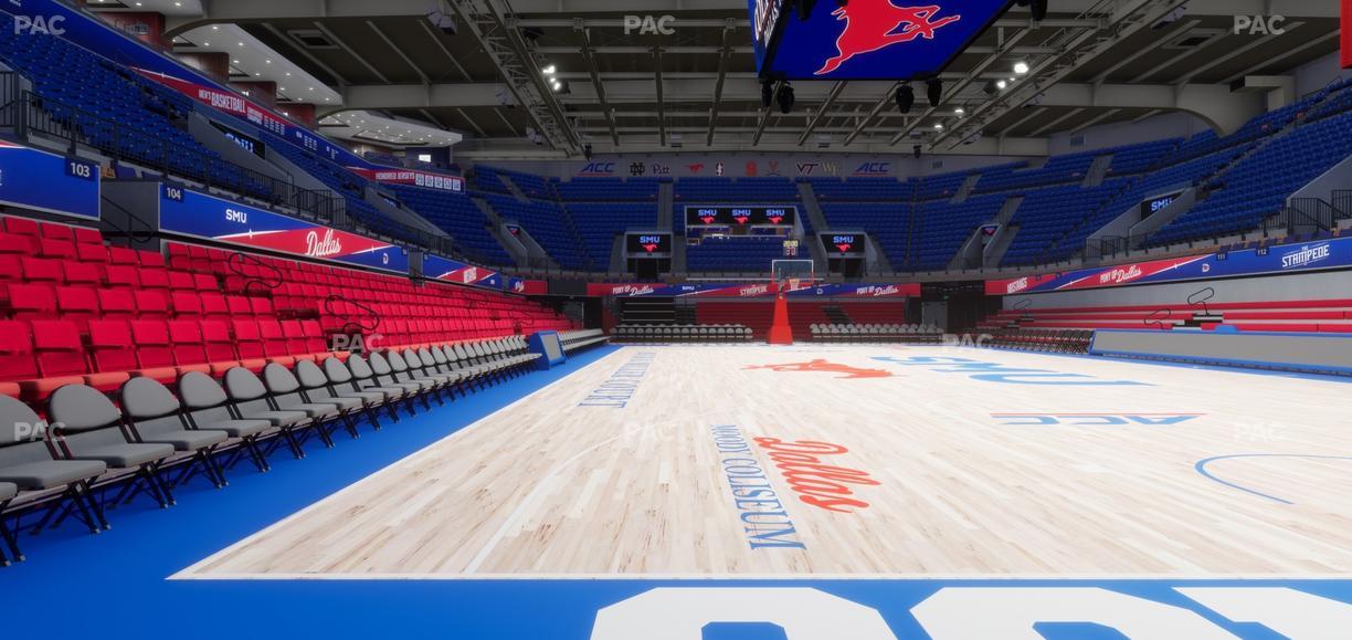 Moody Coliseum - Section West Floor Seat View