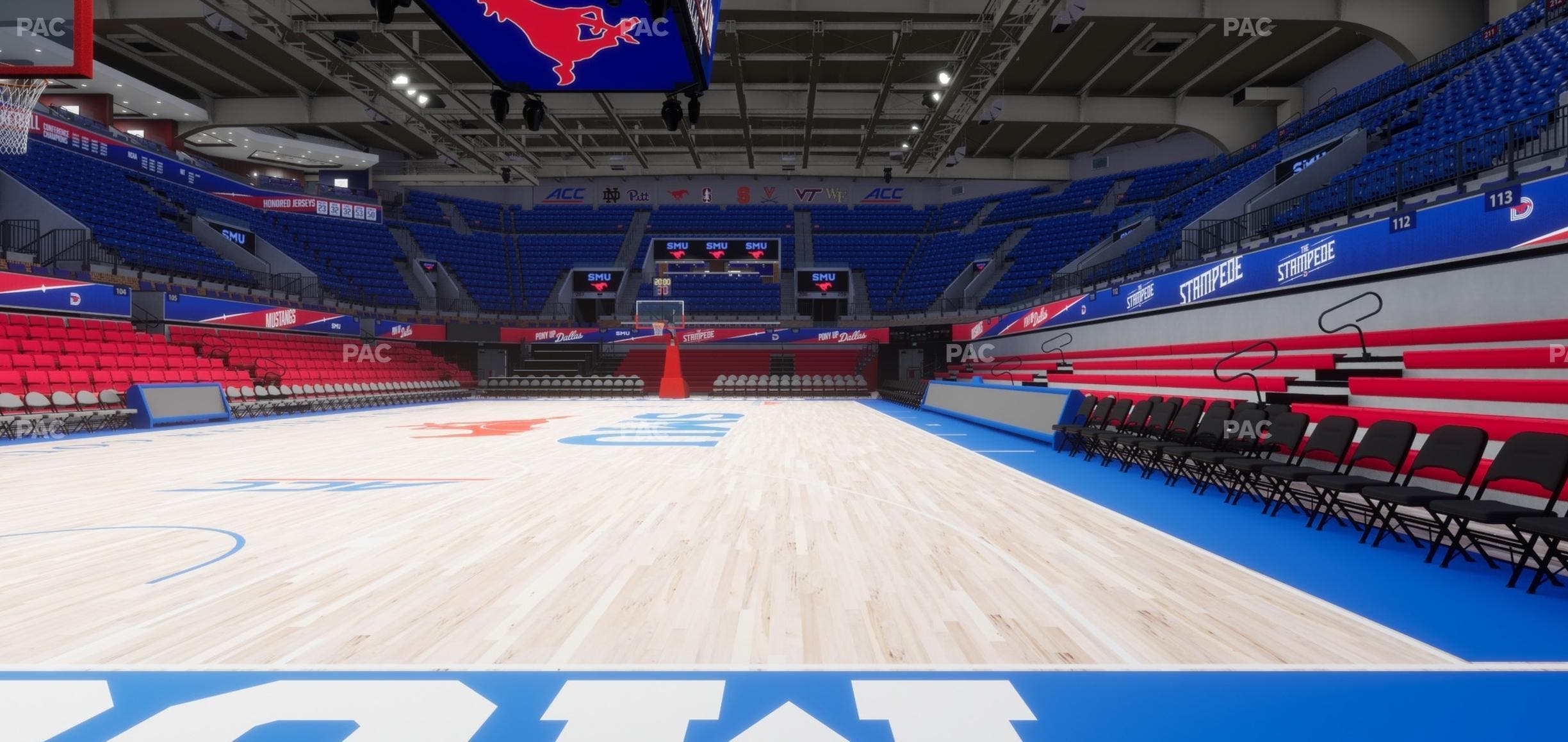 Moody Coliseum - Section West Floor Seat View