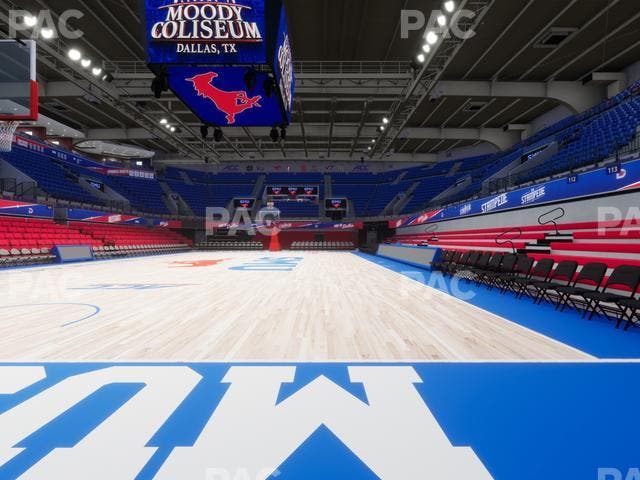 Moody Coliseum - Section West Floor Seat View