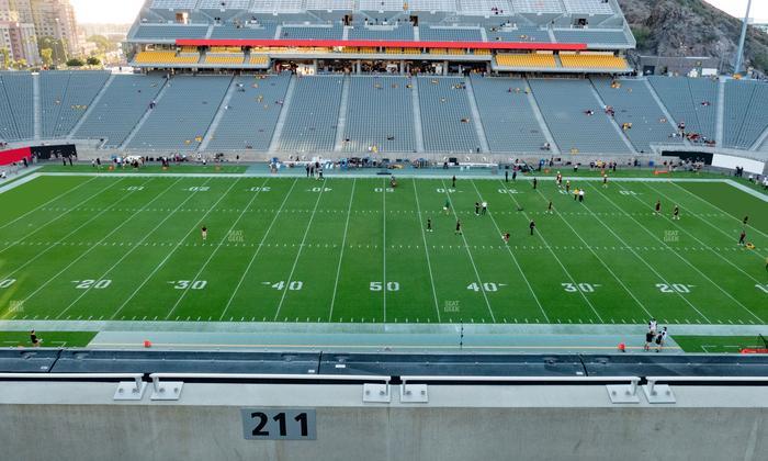 Mountain America Stadium - Section 211 Seat View