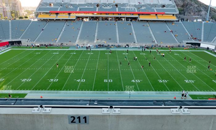 Mountain America Stadium - Section 211 Seat View