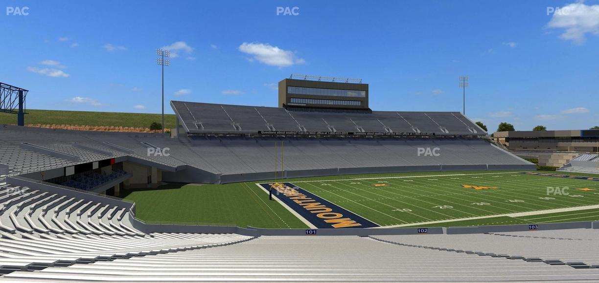Mountaineer Field at Milan Puskar Stadium - Section 101 Seat View