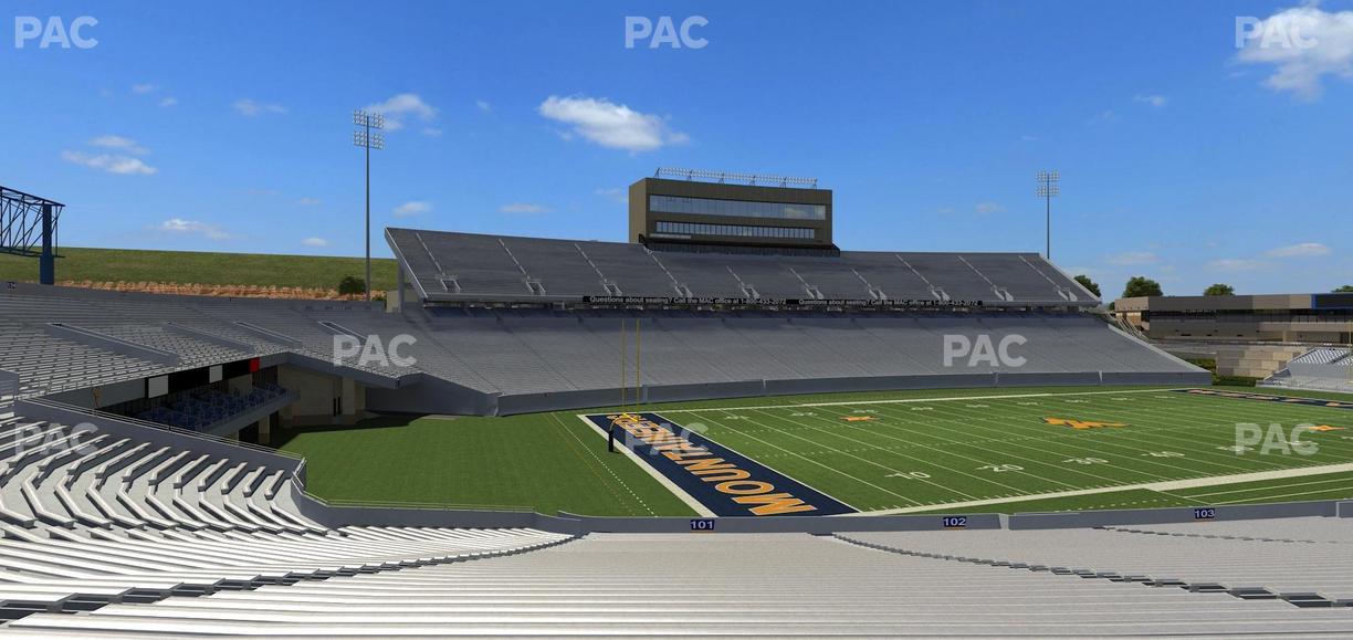 Mountaineer Field at Milan Puskar Stadium - Section 101 Seat View