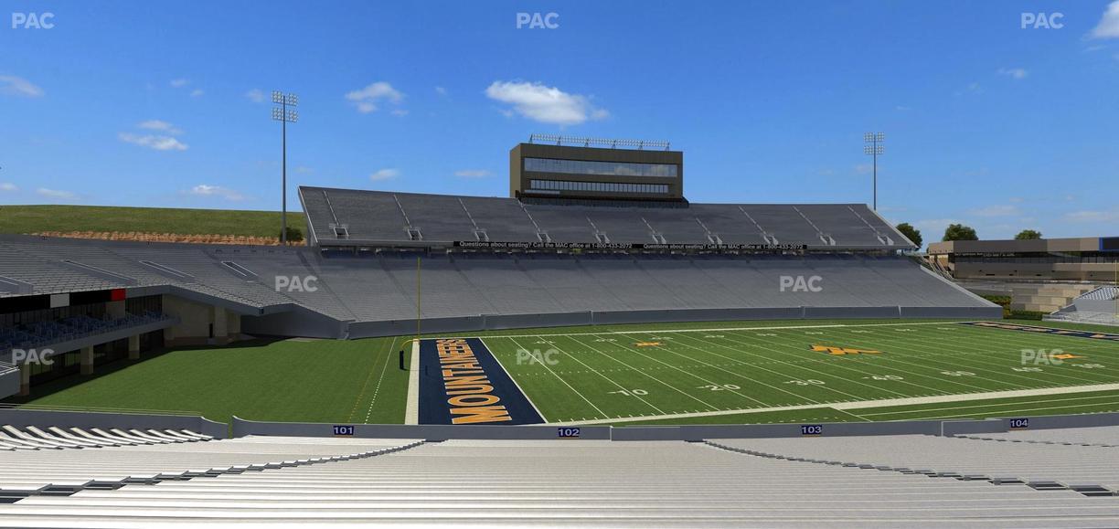 Mountaineer Field at Milan Puskar Stadium - Section 102 Seat View
