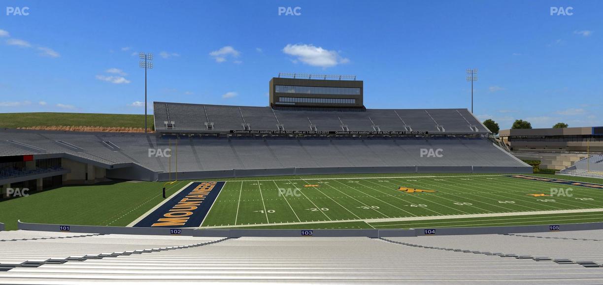 Mountaineer Field at Milan Puskar Stadium - Section 103 Seat View