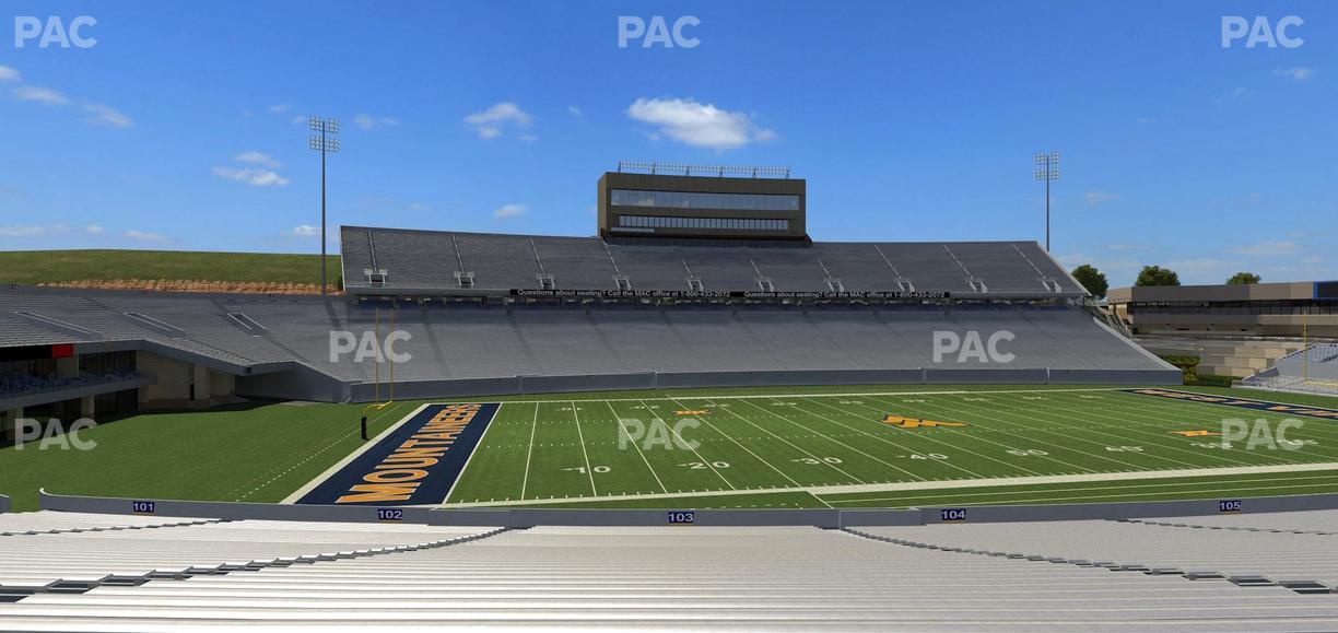 Mountaineer Field at Milan Puskar Stadium - Section 103 Seat View