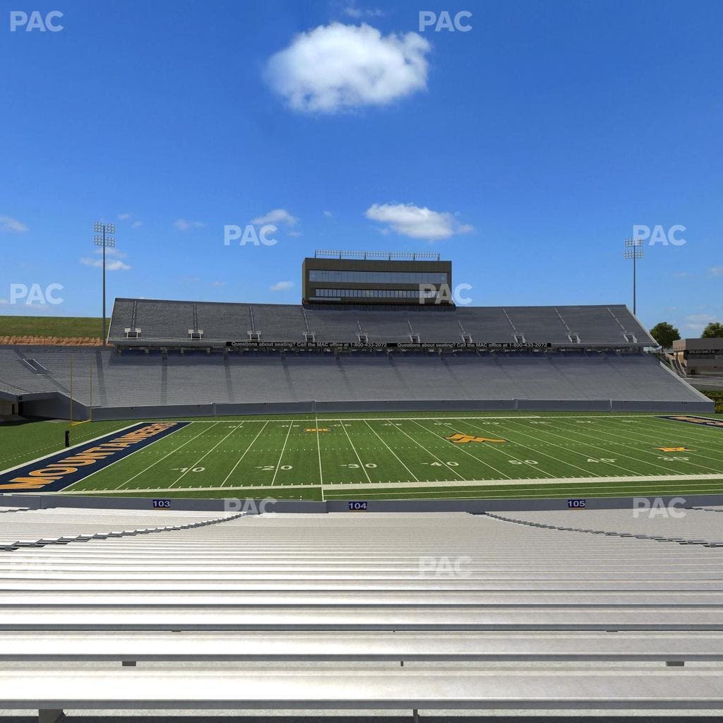 Mountaineer Field at Milan Puskar Stadium - Section 104 Seat View